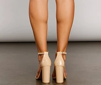 Ready To Stun Faux Leather Block Heels
