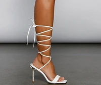 Glitzy Rhinestone Detailed Stiletto Heels