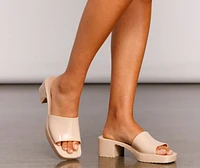 '90s Babe Jelly Square Toe Mule