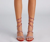 The Glam Life Rhinestone Block Heels