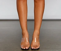 The Clear Double Band PVC Mules