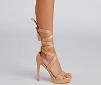 Feelin' Fab Lace-Up Platform Stilettos