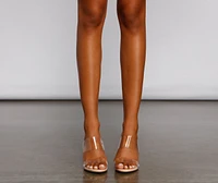 Clear Things Up Lucite Block Heels