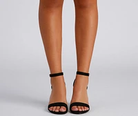 Basic Beauty Nubuck Block Heels