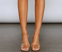 Clearly On Trend Lucite Mules
