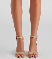 Glitzy And Gorgeous Glitter Block Heels