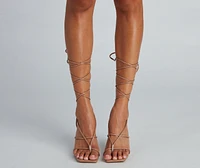 The Zone Lace Up Stiletto Heels