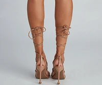 The Zone Lace Up Stiletto Heels