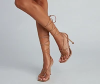 The Zone Lace Up Stiletto Heels