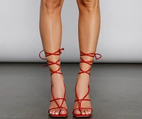 The Zone Lace Up Stiletto Heels