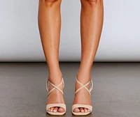 Basic Criss-Cross Thin Block Heels