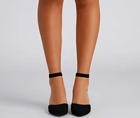 So Posh Faux Nubuck Pumps