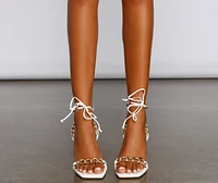 Linked Style Stiletto Heels