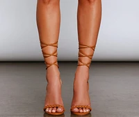 Love The Look Lace-Up Stiletto Heels