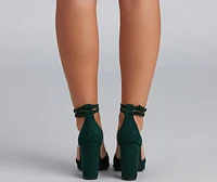Classic Staples Nubuck Double Strap Heels