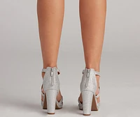 Glitzy And Glamorous Glitter Platform Heels