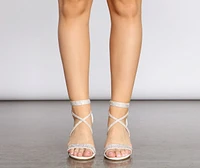 Sparkle Party Strappy Block Heels