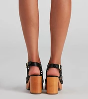 Getaway Vibes Caged Block Heel