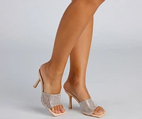 Glamorous Glow Rhinestone Mules