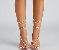 Sleek And Stylish Faux Leather Stiletto Heels