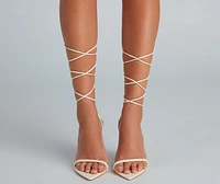 Chic Girl Lace-Up Stiletto Heels