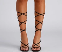 Stylish Babe Lace-Up Block Heels