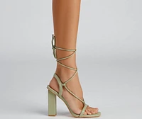 Wrapped Chic Block Heels