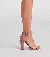 New Town Patent Block Heels