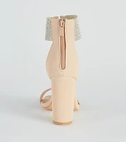 Dazzle Queen Rhinestone Block Heels
