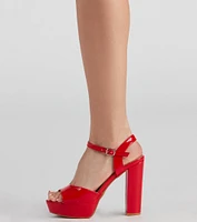 Glossin' Platform Block Heels