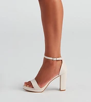 Just The Basics Platform Block Heels