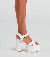 I Need Chunky Nubuck Block Heels