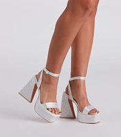 Glam Icon Rhinestone Platform Heels