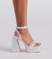 Glam Icon Rhinestone Platform Heels