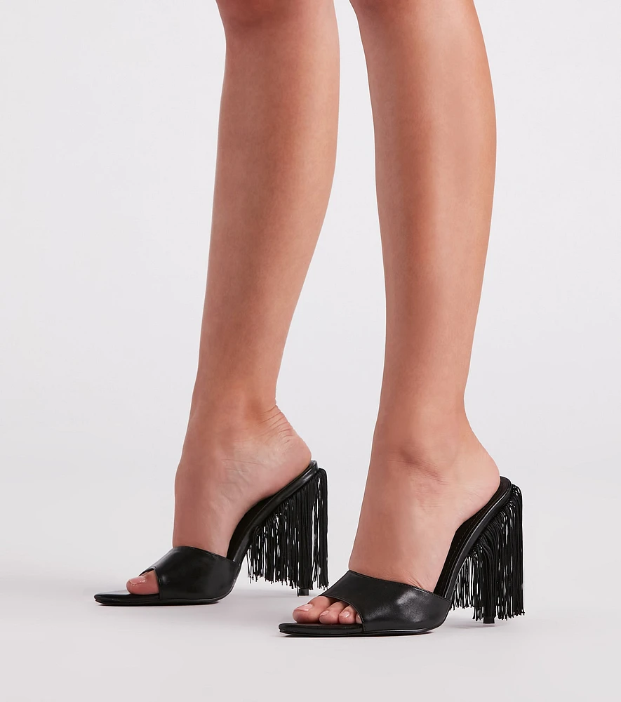 Fierce Fringe Stiletto Heels