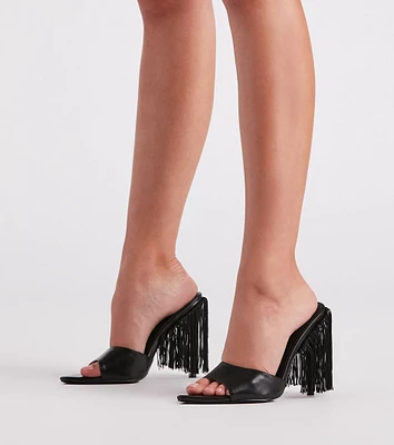 Fierce Fringe Stiletto Heels