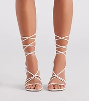 Best Style Forward Lace-Up Block Heels