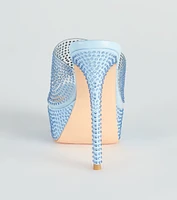 She's So Sassy Rhinestone Platform Stiletto Mules