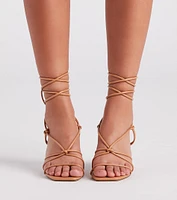 Best Style Forward Lace-Up Block Heels