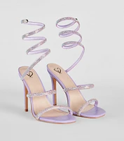 Signature Glam Rhinestone Spiral Stiletto Heels
