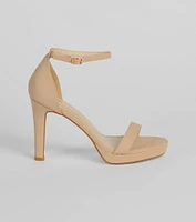 Flirty And Fun Nubuck Platform Stiletto Heels
