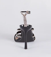 Chic Encounter Rhinestone Strappy Stiletto Heels