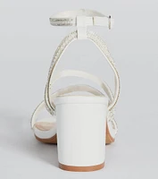 Sparkle With Flair Rhinestone Faux Pearl Heels