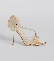 Major Glitz Rhinestone Chrome Stiletto Heels