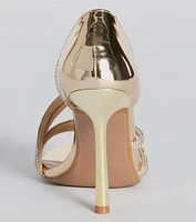 Major Glitz Rhinestone Chrome Stiletto Heels