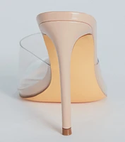 Serving Chic Vibes Clear Strap Stiletto Mules