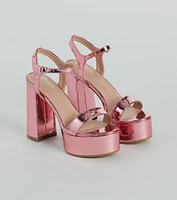 Plot Twist Patent Platform Block Heels