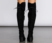 Over The Knee Lace Up Boots