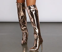 Metallic Marvel Stiletto Boots
