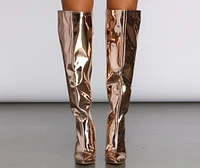 Metallic Marvel Stiletto Boots